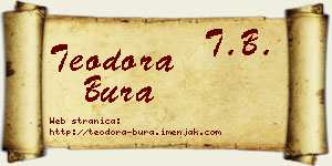 Teodora Bura vizit kartica